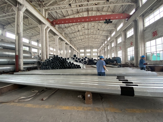 7M 9M 10.5M 12M 14M Q345 Material Dominican Octagonal Galvanized Electric Steel Pole