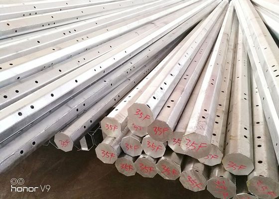 Octagonal Shape Hdg Steel 15 Kv Electrical Poles